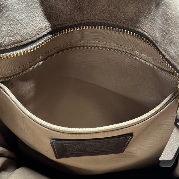 Coach Brown Leather/Suede Bag Vintage - Picture 11 of 16